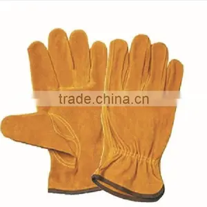 Leather Gloves/ Leather Working Glove/full Palm Leather Hand Gloves Cow Split Leather/ Safety Work Industry Use thumbnail-1