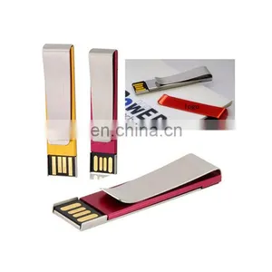 Customized LOGO Promotion Gift Paper Clip Metal Stick USB Flash Drive Money Clip thumbnail-3