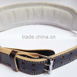 Professional Fitness Weightlifting Back Support Power Gym Belt Genuine Leather Belt 4" thumbnail-2