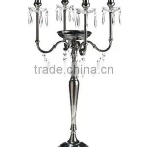 5 Lite Chrome Plated Wedding Candelabra thumbnail-2
