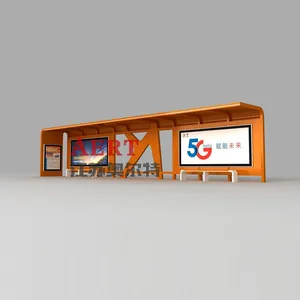 Outdoor Vending Machine Shelter Intelligent Bus Shelter Platform Advertising Light Box Company thumbnail-1
