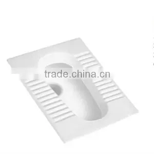Square One-piece Ceramic Squat Pan thumbnail-1