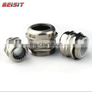 M20 Wholesale Dust Black Grey Brass Nickel-plated Cable Connector Waterproof IP68 thumbnail-5