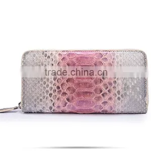 Custom Logo Lady Luxury Genuine Python Snake Skin Leather Clutch Bag Wallet for Women thumbnail-4