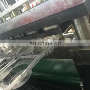 PCL450S Automatic Coco Cola Plastic Cup Lid Making Machine, Cold Hot Drink Container Cover Forming Machine With Security Cover thumbnail-2