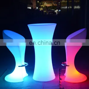 Stand up Bar Tables /Elegant Power Modern Nightclub Disco Square LED Furniture Shinning Cocktail Bar Coffee Table thumbnail-1