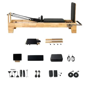 Body Pilates Reformer Set Balanced Professional Yoga Fitness Wood Pilates Machine Bed Chair Equipment for Home Workout thumbnail-3