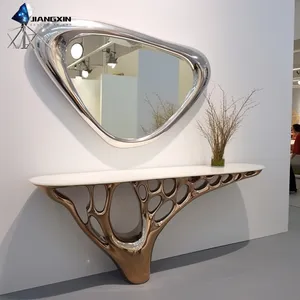Premium Stainless Steel Furniture Set -- Contemporary Mirrors and Side Tables for Hotels, Exhibition Halls and High-end Residences thumbnail-5