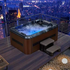 Surfing Massage Home Small Family Bathtub Standalone Outdoor Extra Large Bath Tub Smart Constant Temperature Heating Hot Spring Bath Pool thumbnail-1