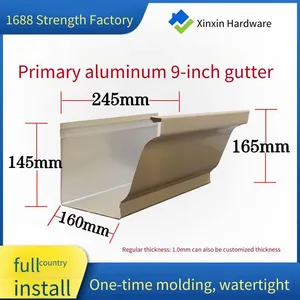 Supply of 8-inch Aluminum Alloy Gutters, Drainage Troughs for Factory Building Eaves, and Manufacturer of Prefabricated Eaves Gutters thumbnail-2
