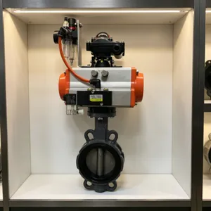 Marine Wafer Pneumatic Butterfly Valve With Solenoid for Seawater Cooling Systems, GB/T3036-94 thumbnail-4