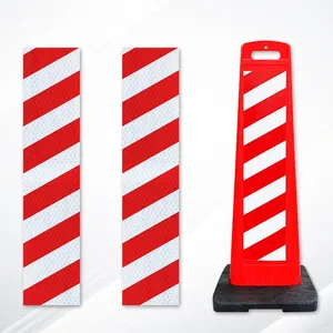 Traffic Delineator Chevron Reflective Tape | High Visibility Road Safety Reflective Film Sticker thumbnail-1