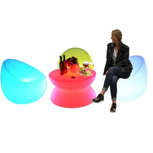 Outdoor Activities Illuminated Furniture Parties Weddings Illuminated Tables and Chairs 16 Color Variations IP65 Waterproof thumbnail-2