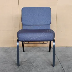 Ergonomic High Quality Steel Frame Comfortable Padded Commercial Modern Church Chair thumbnail-1