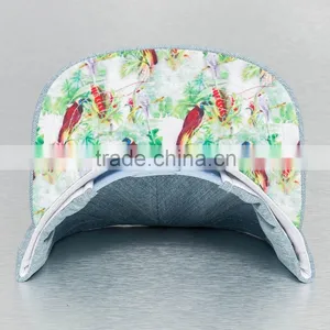 Guangjia 2016 High Quality Denim Leather Patch Light Blue Snapback Cap thumbnail-3