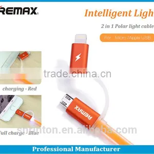 Remax 2 in 1 Double-sided Flat With Led Usb Cable ,for Both Iphone and Samsung thumbnail-6