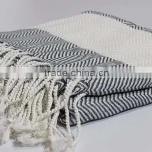 Thick Cotton Peshtemal Turkish Face Bath Towel Beach Towel Hammam Fouta thumbnail-1