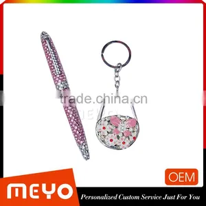 Promotional Christmac Key Chain and Crystal Ballpoint Pen Gift Set for Holiday thumbnail-1