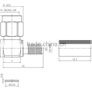 SMA Male Right Angle Coaxial Connector for RG-58U,LMR-195U,LMR-200 Cable,electrical Contact thumbnail-5