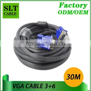 Shenlantuo Hot Sale 3+6 VGA Cable Male to Male 30M 15pin Vga Cga Cable for Projector Computer Monitor Laptop LCD Etc Multimedia thumbnail-1
