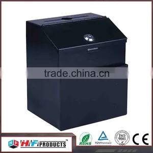 HF-MB185 Newspaper Metal Black Mail Box thumbnail-2