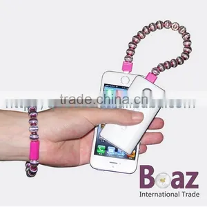 Micro USB Charger Ceramic Beads Bracelet Data Charging Cable thumbnail-1