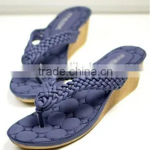 Dark Blue Women Wedge Heel Sandal Shoes Fashion Girls Shoes thumbnail-1