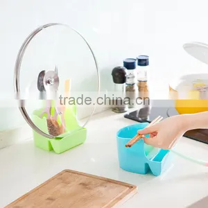 Kitchen Multipurpose Pot Cover Frame With Water Pan Spongy Spoon Storage Rack thumbnail-2