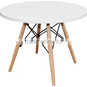 Plastic Emes Round Coffee Table With 4 Wood Legs,CT-011 thumbnail-4
