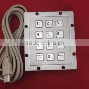 Steel Braille Vandal Proof Metal Keypad thumbnail-1