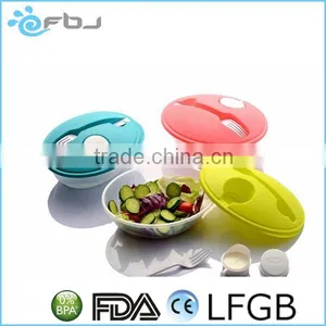 Plastic Fruit Salad Container With Fork thumbnail-1