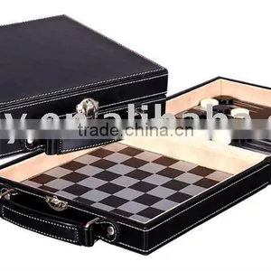 2 In1 Leather Backgammon Set With Chess Set thumbnail-1