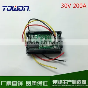 DC 4.5-30V 200A Ammeter Voltmeter Red&Blue Led Dual Display Panel Volt Amp Combo Meter With 200A /75mv Shunt thumbnail-2
