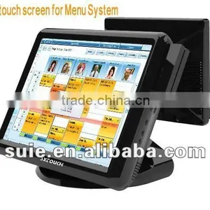 15inch All in One Touch Screen Computer Pos System Dual Screen Pos Machine thumbnail-1