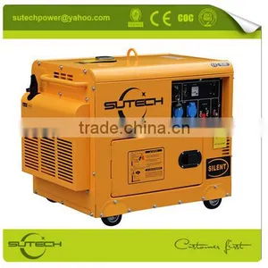 Mobile Generator! Low Noise Single Phase 5kw Portable 220V Generator With Soundproof and 4 Wheels thumbnail-2