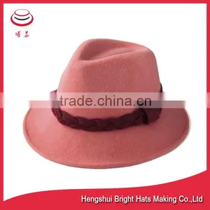 Fashion Wool Felt Fedora Hat for Men and Women thumbnail-3