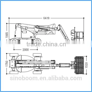 14M Mobile Articulating Indoor Man Lift thumbnail-1