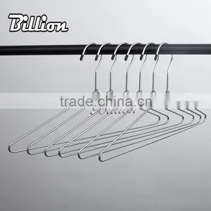Wholesale Fashional Clothes Drying Hangers Metal Chrome Wire Laundry Hanger thumbnail-2