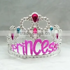 2016 Fashion Metallic Silver Beautiful Princess Plastic Tiara and Crown thumbnail-2