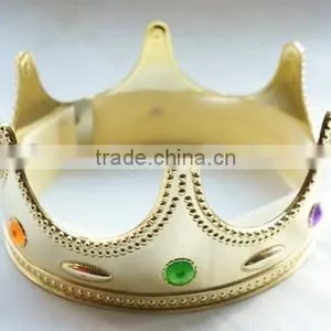 8cm Highx12cm Diameter Metallic Silver Plastic Tiaras Round King Tiaras and Crowns thumbnail-2