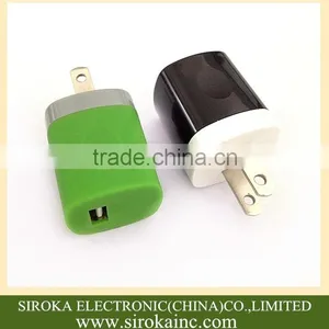 Mobile Phone Accessories US Plug 1A/1.5A USB Travel Charger Customized Colors USB Wall Charger for IPhone IPad Table PC thumbnail-1