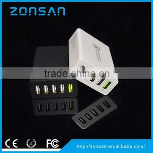 5-PORT USB Charger QC3.0 Travel Charger One Quick Charge+4 Smart Charge thumbnail-4