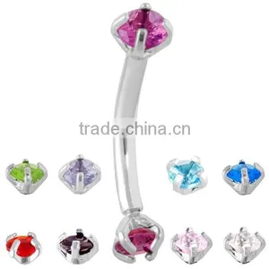 Wholesale Colorful Unique Custom Stainless Steel Fake Cool Eyebrow Rings Body Piercing Jewelry thumbnail-1