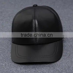China Supplier pu Leather 6 Panels Hat Cap Baseball Cap Custom Hats Leather Cap for Men Supplier's Choice thumbnail-6