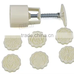 Mini 185g Best Round Shaped Plastic Moon Cake Mold Mould Plunger Mould Set Chinese Pastry thumbnail-1