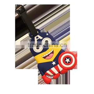 2016 Cheap Custom Design Standard Size Cute Luggage Tags Rubber for Trip thumbnail-2
