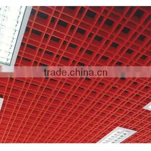 Installation T Bar Metal Frame Grid Ceiling Aluminum Lay On Open Cell Ceiling Tile thumbnail-6