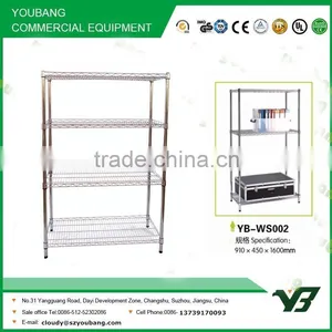 2015 Hot Sell NSF 150KGS Heavy Duty 4 Layer Warehouse Industrial Chrome Wire Shelf (YB-WS002) thumbnail-1