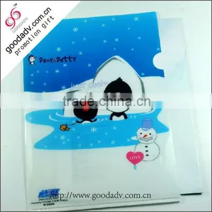 High Quality Customized Printing L-shape Plastic File Folder thumbnail-1