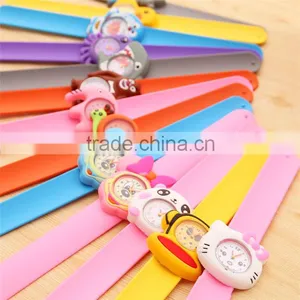 Cute Cheap Children Animal Cartoon Silicone Electronic Clap Students Watch Slap Watch thumbnail-2